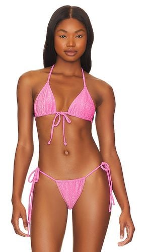 Sparkle Tie Front Triangle Top in Pink. - size 5 (also in 7, 8) - Good American - Modalova