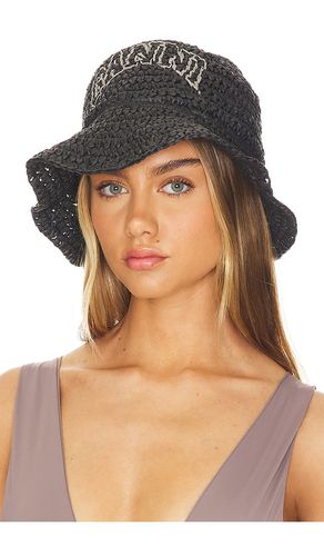 Sombrero de paja de verano en color talla all en - Black. Talla all - Ganni - Modalova