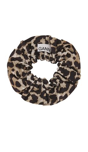 Printed Cotton Scrunchie in - Ganni - Modalova