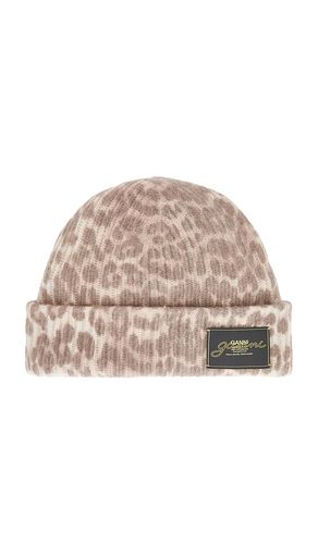 Graphic Mix Printed Leopard Beanie in - Ganni - Modalova