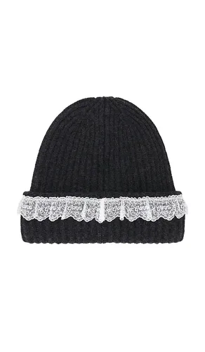 Compact Wool Lace Beanie in Grey - Ganni - Modalova