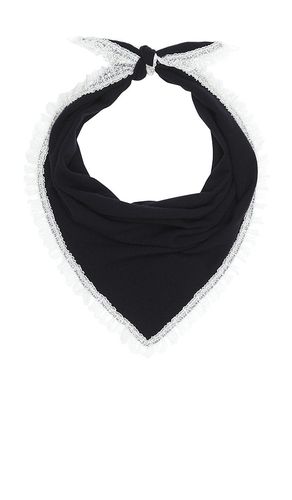 Wool Lace Triangular Scarf in Navy - Ganni - Modalova