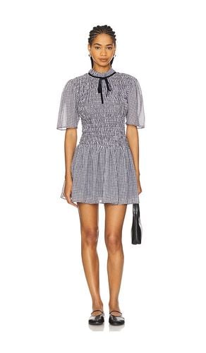 Sheer Fluid Check Mini Smock Dress in . - size 32 (also in 34, 36, 38, 40, 42) - Ganni - Modalova