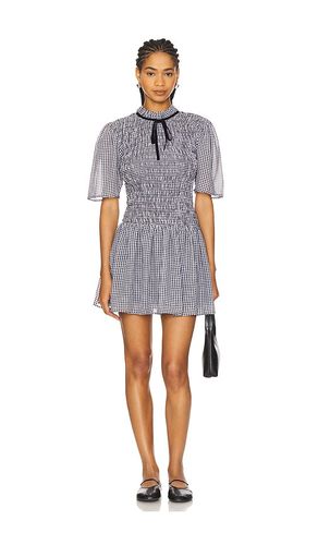 Sheer Fluid Check Mini Smock Dress in . Size 34, 36, 38, 40, 42 - Ganni - Modalova