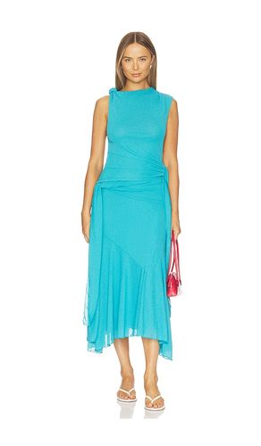 KLEID MARL MESH DRAPED KNOT DETAILING LONG in . Größe 36. Also in 38 - Ganni - Modalova