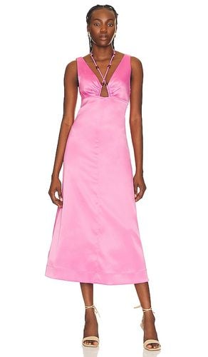 Double Satin Halter Neck Dress in Pink. - size 34 (also in 40) - Ganni - Modalova