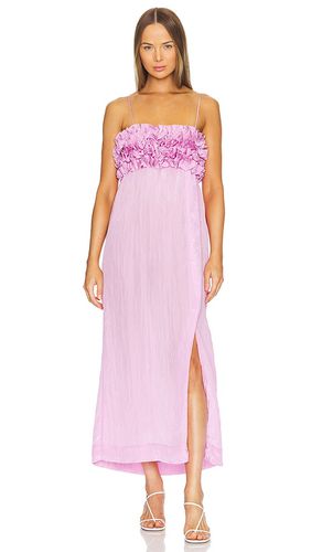 Shiny Tech Strap Midi Dress in Pink. - size 34 (also in 32, 40) - Ganni - Modalova