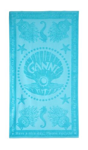 Stripe Beach Jacquard Towel in - Ganni - Modalova