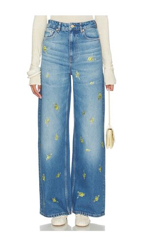 JEANS PRINTED FLOWER DENIM LARI in . Größe 24. Also in 25, 26 - Ganni - Modalova