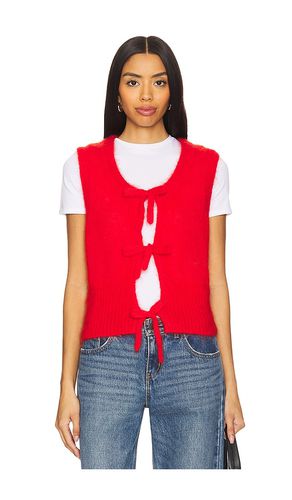 Light Mohair Tie String Vest in Red. - size M (also in S, XL, XS) - Ganni - Modalova