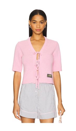 Future Wool Short Sleeve Cardigan in Pink. - size M (also in S, XS) - Ganni - Modalova