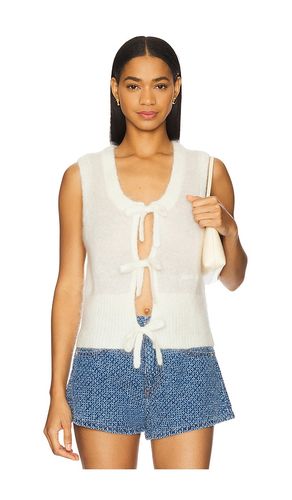 Mohair Tie String Vest in Ivory. - size L (also in M, S, XS) - Ganni - Modalova
