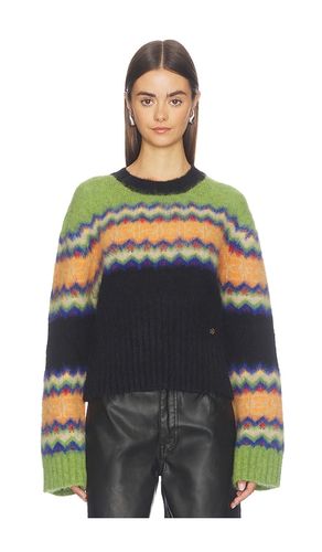 Brushed Alpaca Fairisle Sweater in . Taglia L. Also in M, S, XS - Ganni - Modalova