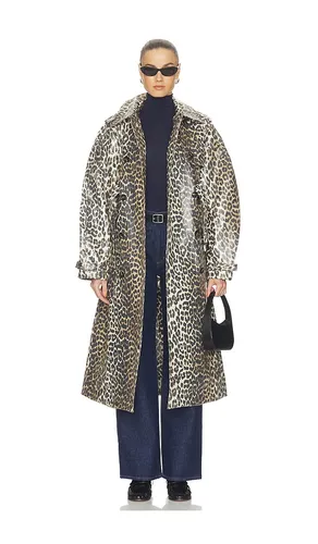 Laminated Canvas Trenchcoat in Brown. - size 34 (also in 36) - Ganni - Modalova