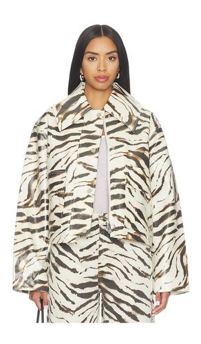 JACKE PRINTED LAMINATED COTTON CANVAS BARN in . Größe M/L. Also in XS/S - Ganni - Modalova