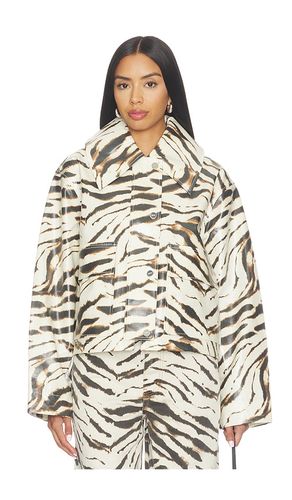 Printed Laminated Cotton Canvas Barn Jacket in . Size M/L. Also in XS/S - Ganni - Modalova