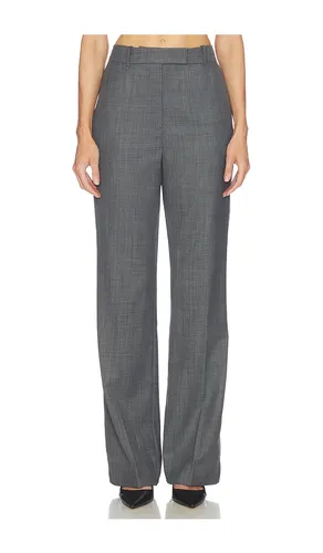 Wool Melange Suiting Straight Pant in Grey. - size 34 (also in 36, 38) - Ganni - Modalova