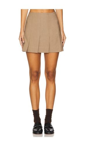 Drapey Melange Mini Skirt in Tan. - size 40 (also in 42) - Ganni - Modalova