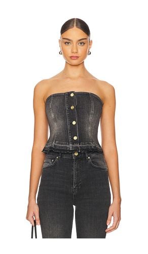 Ganni Denim Top in Black. Size 36 - Ganni - Modalova