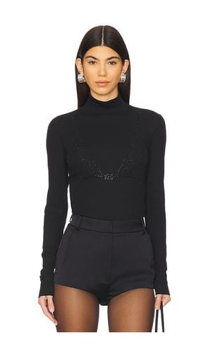 Camiseta long sleeve rhinestone en color talla L en - Black. Talla L (también en M, S, XS) - Ganni - Modalova