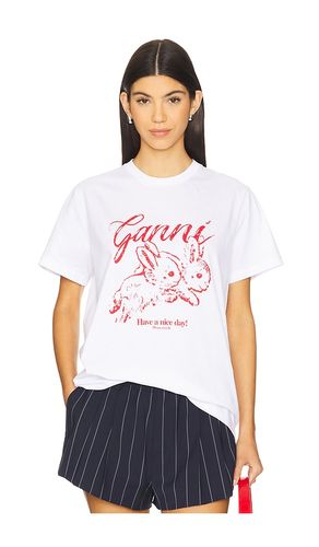 Bunnies Relaxed T-shirt in . Taglia M, S, XL, XS - Ganni - Modalova