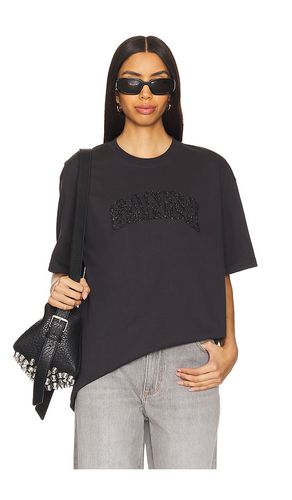 Camiseta drop shoulder en color negro talla L en - Black. Talla L (también en M, S, XS) - Ganni - Modalova