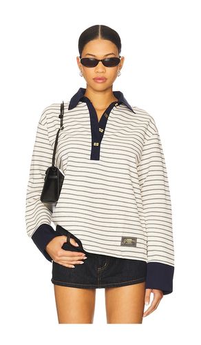 Single Piquet Jersey Polo in White. - size L (also in M, S, XS) - Ganni - Modalova