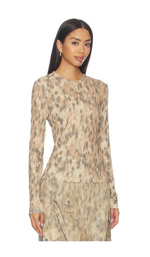 OBERTEIL PRINTED MARL MESH LONG SLEEVE in . Größe 34. Also in 36, 38, 40 - Ganni - Modalova