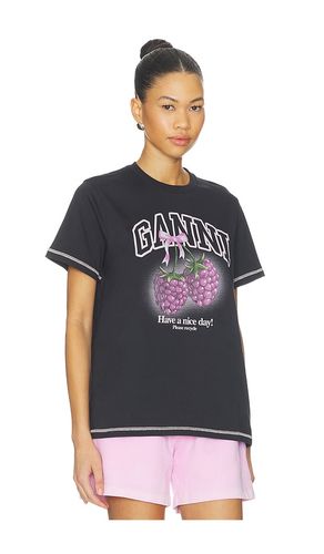 SHIRTKLEIDER BASIC COTTON JERSEY RASPBERRY PRINT in . Größe XS. Also in S - Ganni - Modalova