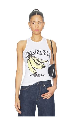 Compact Rib Tank Top in . Size M. Also in S, XS - Ganni - Modalova