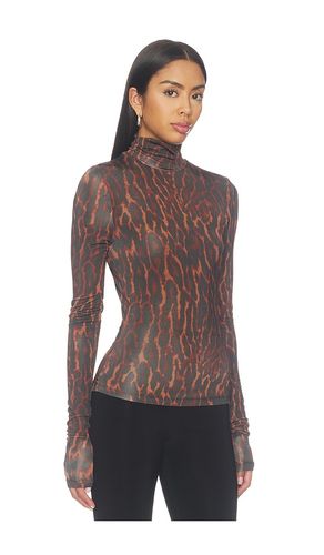 OBERTEIL PRINTED SHINY JERSEY TURTLENECK in . Größe 34. Also in 36, 38, 40 - Ganni - Modalova