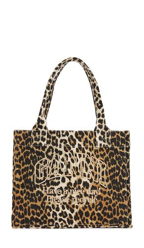 Large Easy Shopper Tote in Brown - Ganni - Modalova