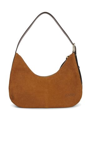 Hobo Belt Medium Suede Bag in Brown - Ganni - Modalova