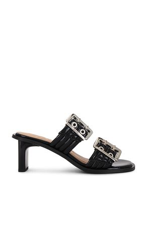 Sandalia mule con hebilla en color talla 38 en - Black. Talla 38 (también en 39, 40, 41) - Ganni - Modalova