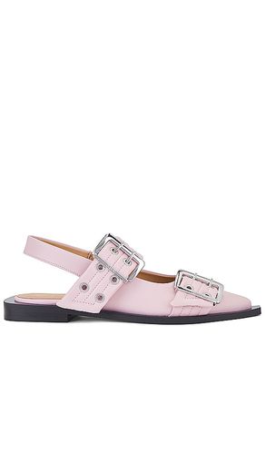 Feminine Buckle Ballerina in . Size 38 - Ganni - Modalova