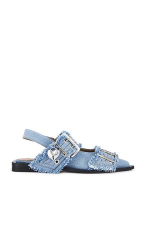 Feminine Buckle Ballerina in Blue. - size 37 (also in 38, 39) - Ganni - Modalova