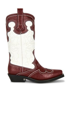 BOOT MID SHAFT EMBROIDERED WESTERN in . Größe 36. Also in 38, 39, 40 - Ganni - Modalova