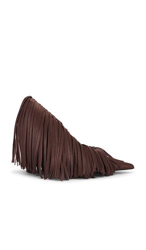 Amelia Fringes Heel in Chocolate. - size 35 (also in 36, 36.5) - GIA BORGHINI - Modalova