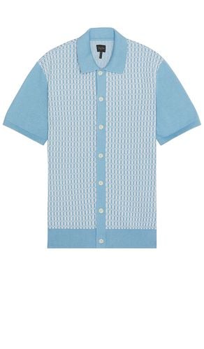 Essex Short Sleeve Geo Knit Shirt in Baby Blue. - size L (also in XL) - Good Man Brand - Modalova