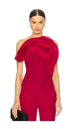 The Wave Ruffle Top in Red. - size 0 (also in 6) - Gaurav Gupta - Modalova