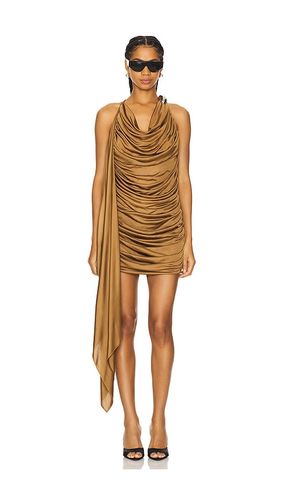 Cowl Neck Dress in Tan. - size 38 (also in 40, 42, 44, 46) - GIUSEPPE DI MORABITO - Modalova