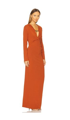Long sleeve maxi dress in color cognac size S (also in XS) - GIUSEPPE DI MORABITO - Modalova