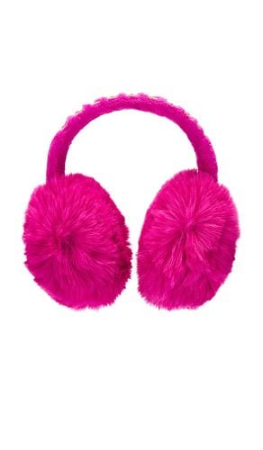 Fluffy Faux Fur Ear warmers in Pink - Goldbergh - Modalova