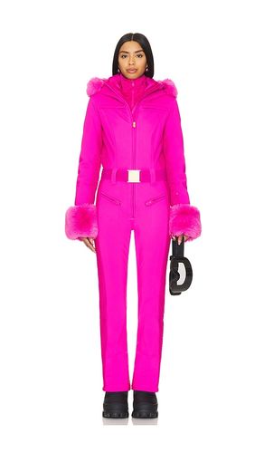 Angele Softshell Ski Suit With Fur Cuffs in Pink. - size 34 (also in 40, 42) - Goldbergh - Modalova