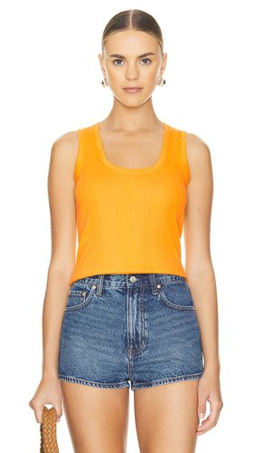 Cotton Rib Crop Tank in Orange. - size L (also in M, S, XL, XS) - Goldie - Modalova