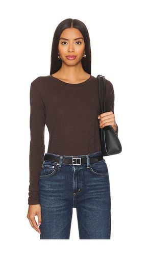 Long Sleeve Classic Crew Top in Chocolate. - size L (also in M, S, XS) - Goldie - Modalova