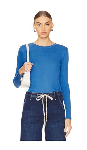 Long Sleeve Cotton Rib Tee Shirt in Blue. - size L (also in M, S, XL, XS) - Goldie - Modalova