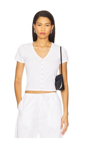 Pointelle Short Sleeve Cardi in . - size L (also in M, S, XS) - Goldie - Modalova