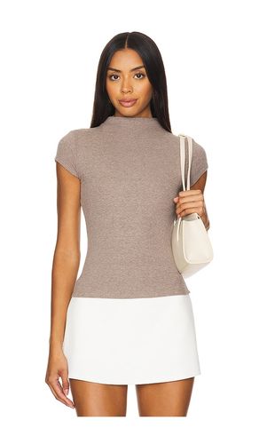 Gem Cap Sleeve Top in Taupe. - size L (also in XL, XS) - Geel - Modalova
