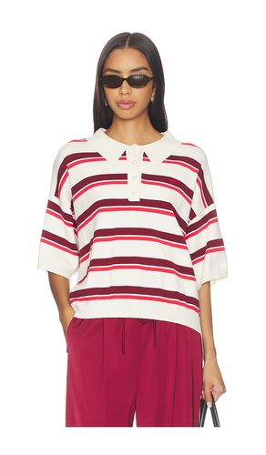 Taia short sleeve polo pullover in color white,burgundy size S (also in XXS) - Gestuz - Modalova